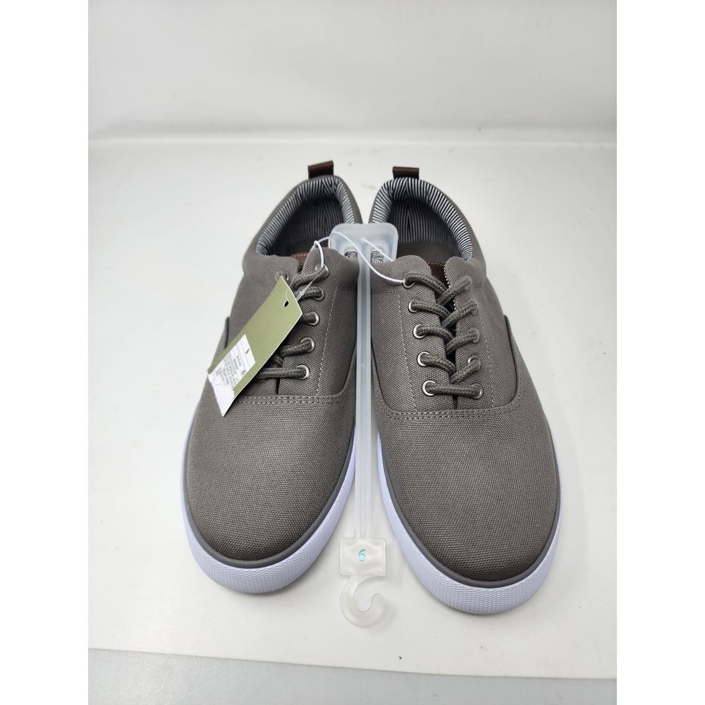 Goodfellow & Co Mens Low Top Lace Up Sneakers Gray Canvas Casual Size 9